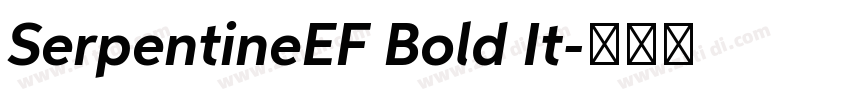 SerpentineEF Bold It字体转换